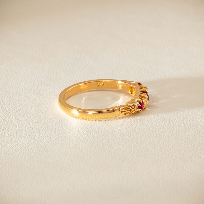 Deja Vu 18ct Yellow Gold Ruby & Diamond Ring - Ring - Walker & Hall
