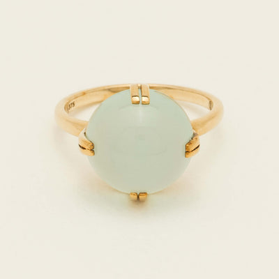 Deja Vu 9ct Yellow Gold Milky Quartz Ring - Ring - Walker & Hall