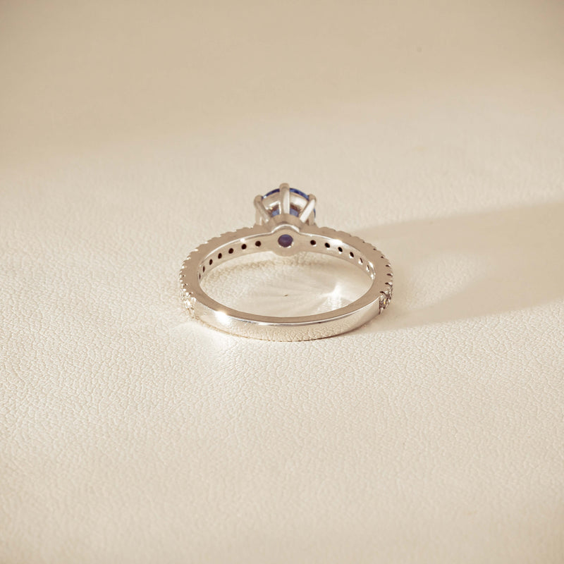 Deja Vu 18ct White Gold 1.03ct Sapphire & Diamond Ring - Ring - Walker & Hall