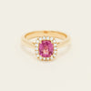 18ct Yellow Gold 1.50ct Pink Sapphire & Diamond Nina Ring