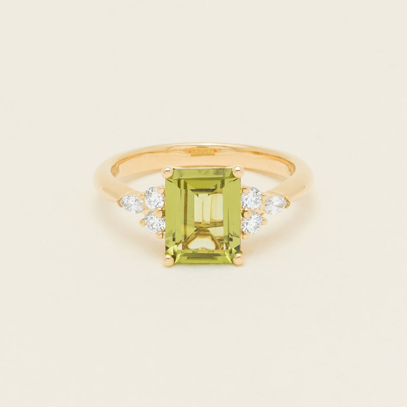 18ct Yellow Gold 2.20ct Peridot & Diamond Oriana Ring