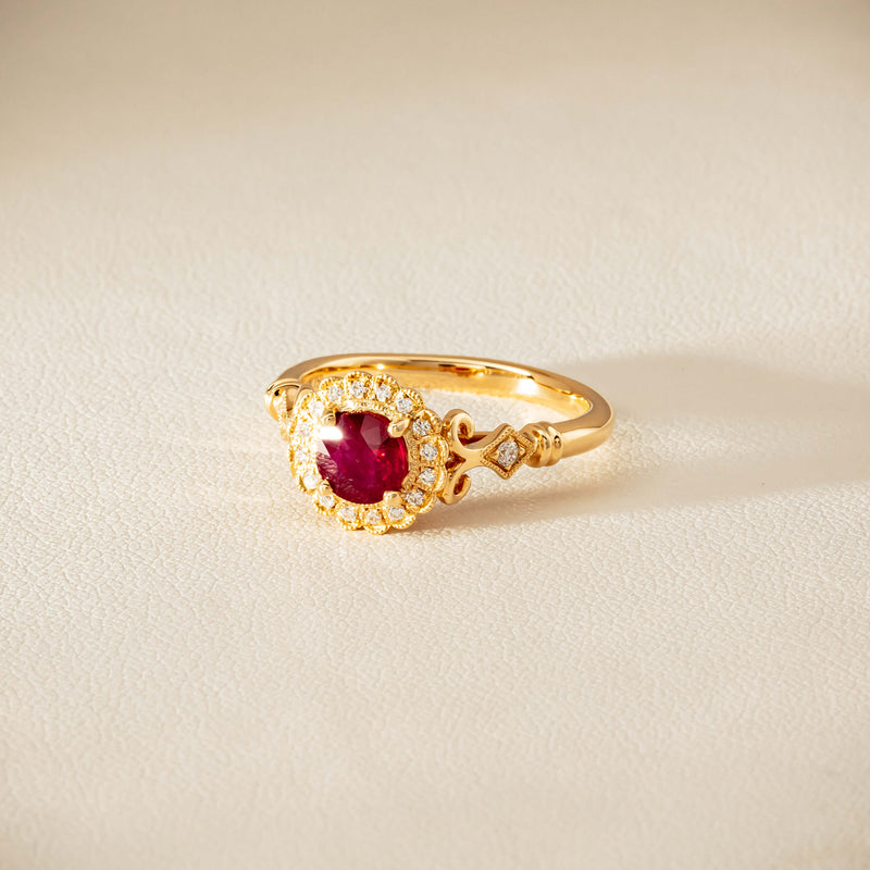 18ct Yellow Gold 1.02ct Ruby & Diamond Versailles Ring - Ring - Walker & Hall