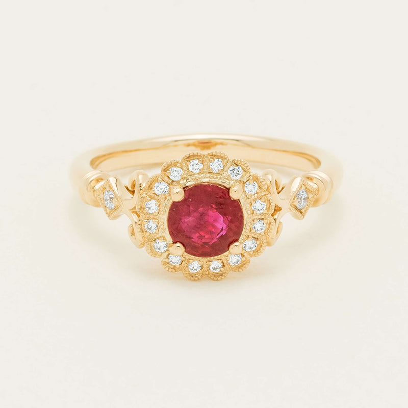 18ct Yellow Gold 1.02ct Ruby & Diamond Versailles Ring - Ring - Walker & Hall