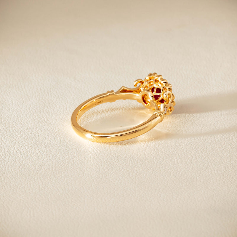 18ct Yellow Gold 1.02ct Ruby & Diamond Versailles Ring - Ring - Walker & Hall