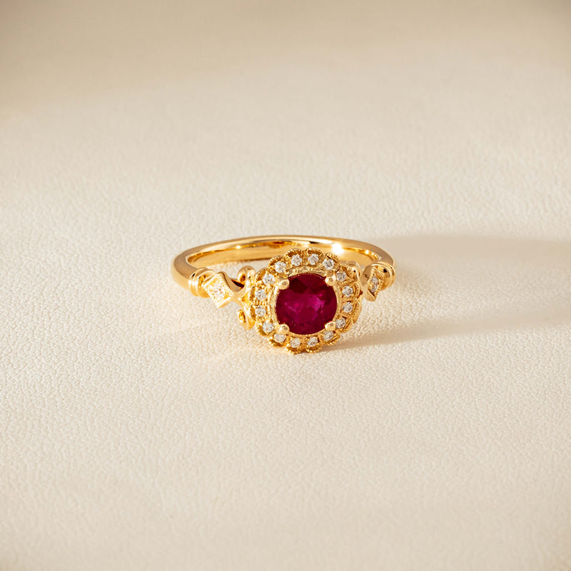 18ct Yellow Gold 1.02ct Ruby & Diamond Versailles Ring - Ring - Walker & Hall
