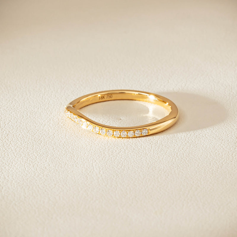 18ct Yellow Gold .15ct Diamond Grace Band - Ring - Walker & Hall