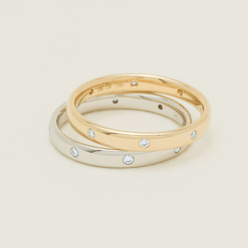 18ct Yellow Gold Diamond Lucky Band - Ring - Walker & Hall