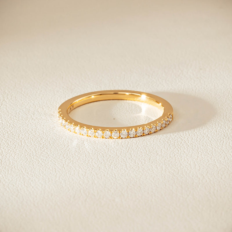 18ct Yellow Gold Diamond Millie Band - Ring - Walker & Hall