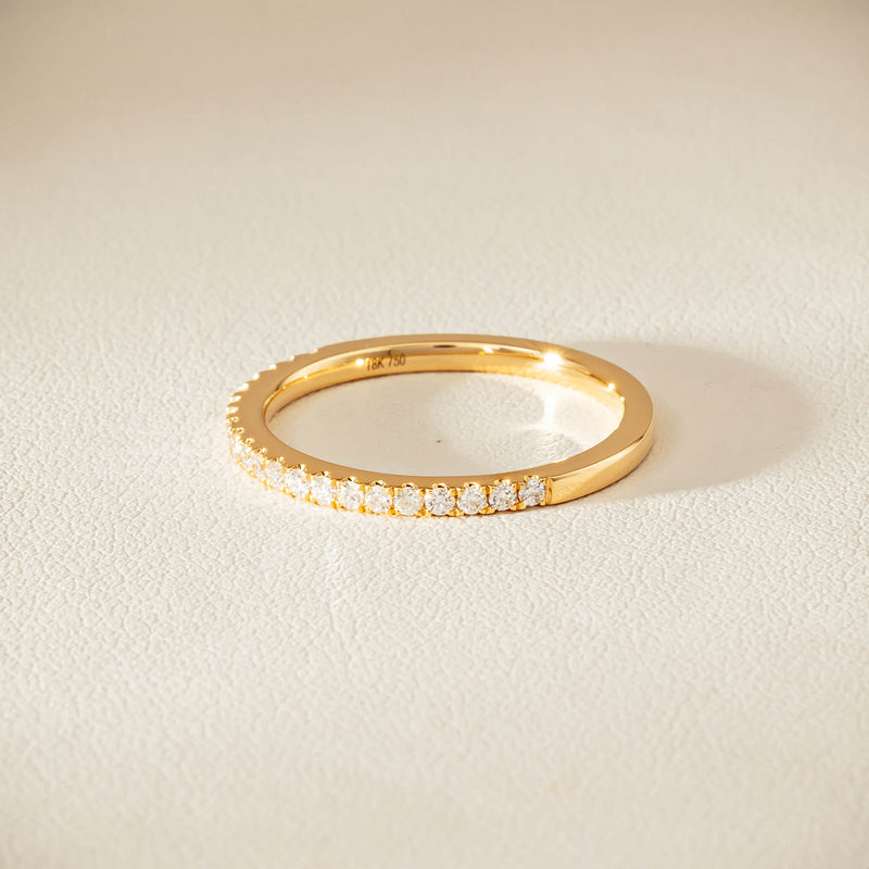 18ct Yellow Gold Diamond Millie Band - Ring - Walker & Hall