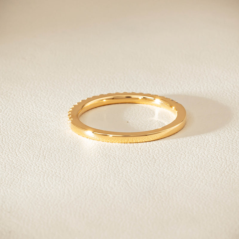 18ct Yellow Gold Diamond Millie Band - Ring - Walker & Hall