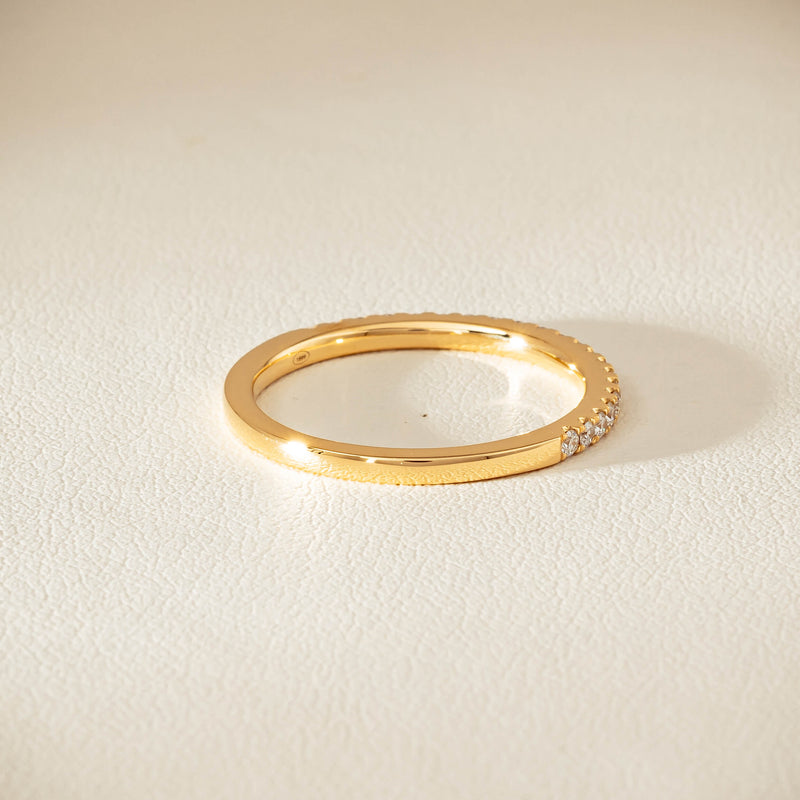 18ct Yellow Gold Diamond Millie Band - Ring - Walker & Hall