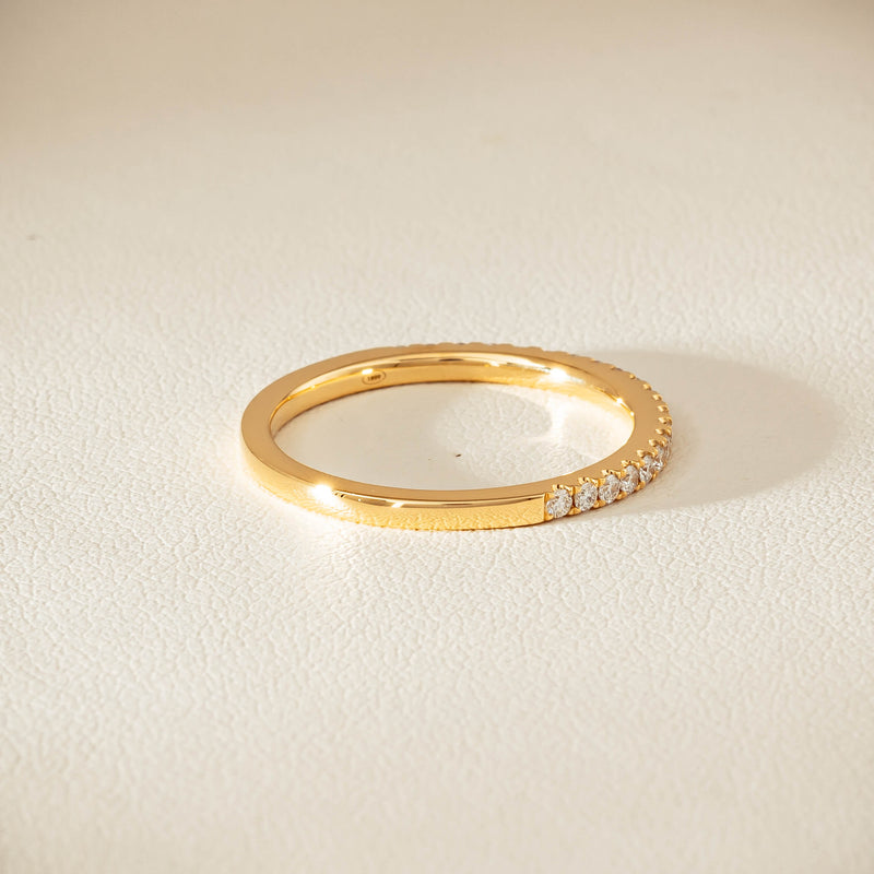 18ct Yellow Gold Diamond Millie Band - Ring - Walker & Hall