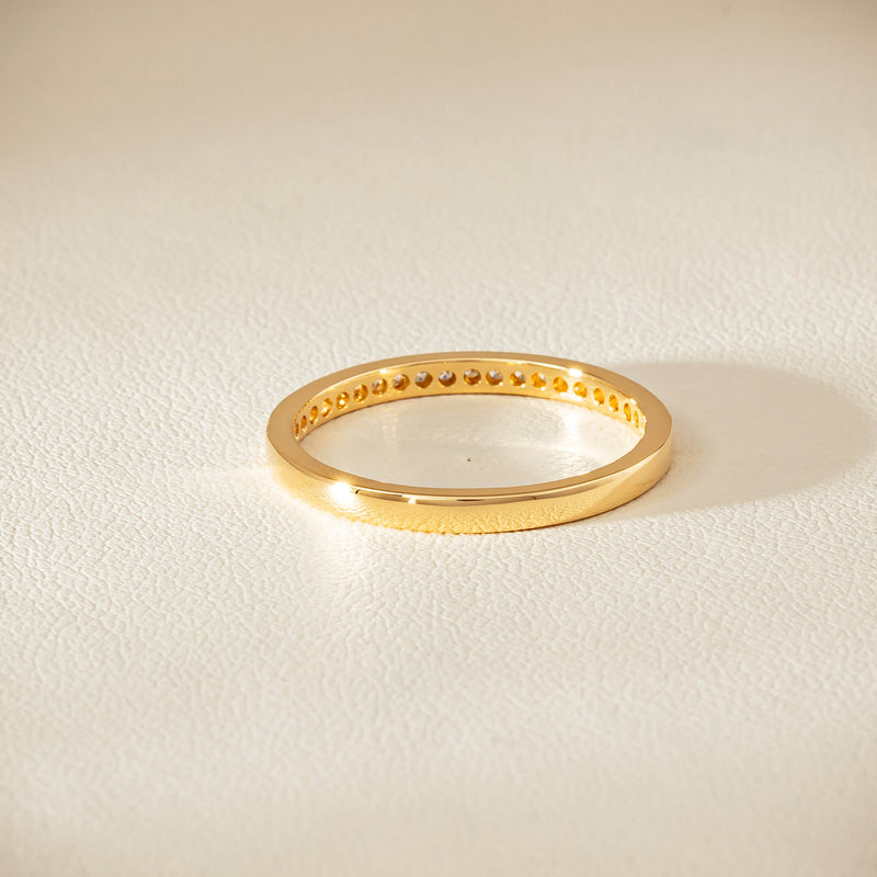 18ct Yellow Gold .16ct Diamond Galaxis Band - Ring - Walker & Hall