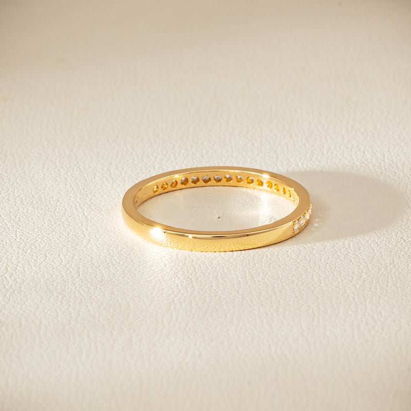 18ct Yellow Gold .16ct Diamond Galaxis Band - Ring - Walker & Hall