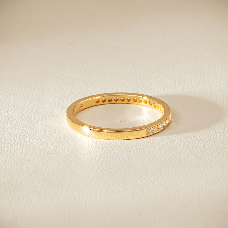 18ct Yellow Gold .16ct Diamond Galaxis Band - Ring - Walker & Hall