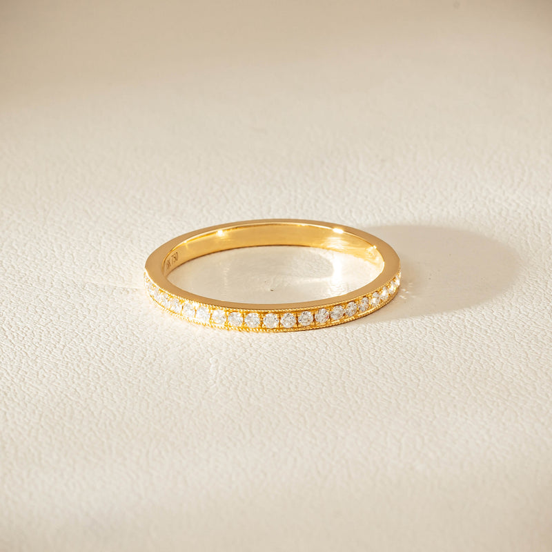 18ct Yellow Gold .16ct Diamond Galaxis Band - Ring - Walker & Hall