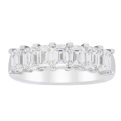 18ct White Gold 2.00ct Emerald Cut Diamond Asra Ring-Ring-Walker & Hall