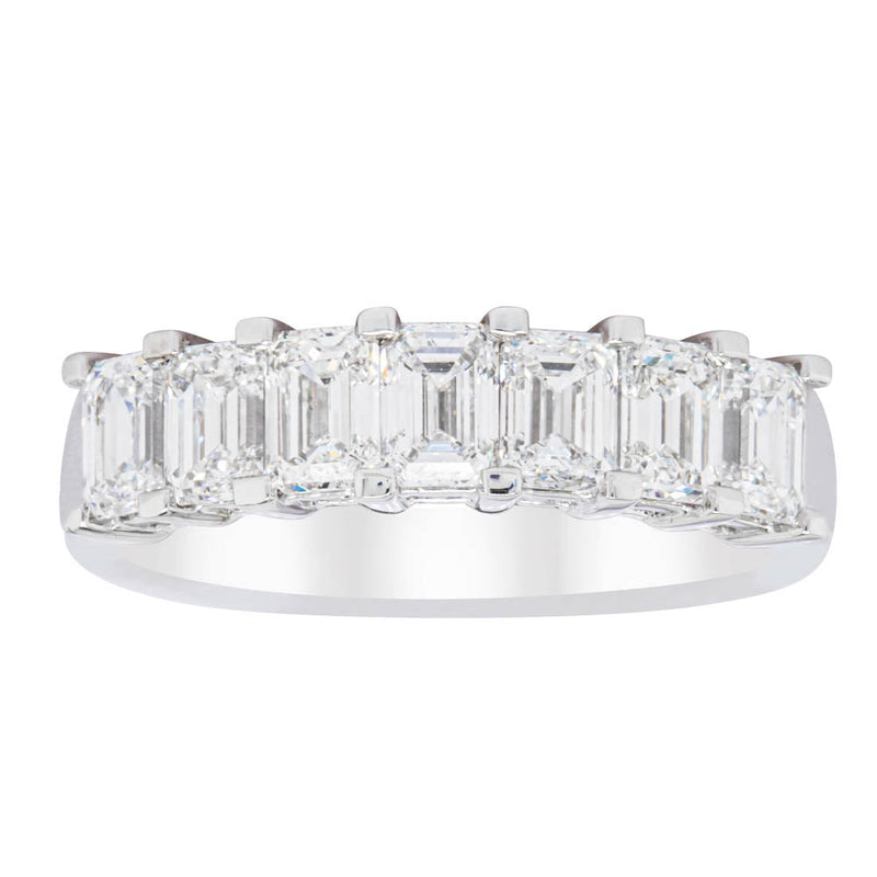 18ct White Gold 2.00ct Emerald Cut Diamond Asra Ring-Ring-Walker & Hall