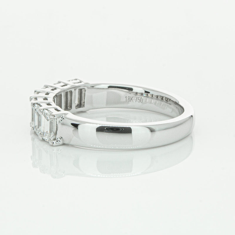 18ct White Gold 1.36ct Emerald Cut Diamond Asra Ring-Ring-Walker & Hall