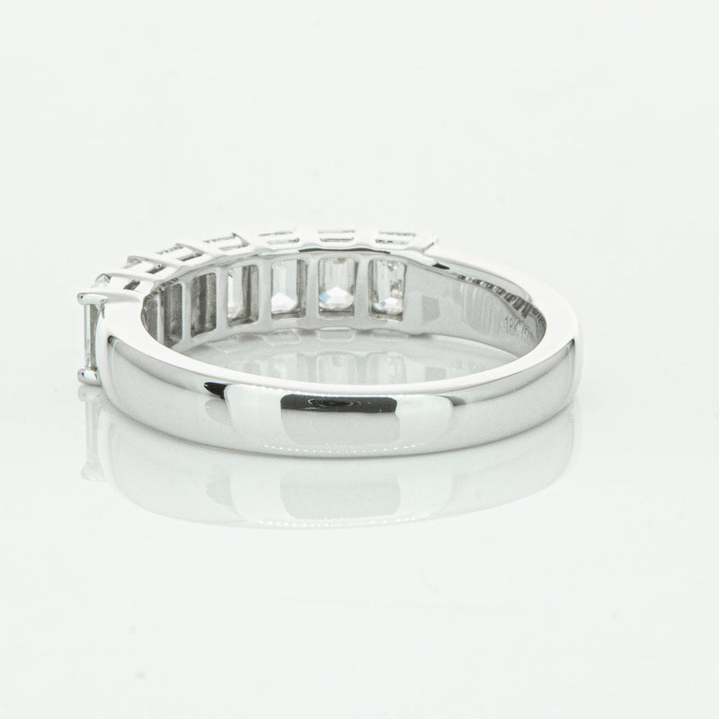 18ct White Gold 1.36ct Emerald Cut Diamond Asra Ring-Ring-Walker & Hall