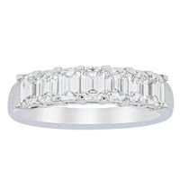 18ct White Gold 1.36ct Emerald Cut Diamond Asra Ring-Ring-Walker & Hall