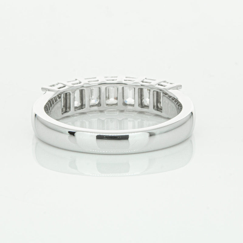 18ct White Gold 1.36ct Emerald Cut Diamond Asra Ring-Ring-Walker & Hall