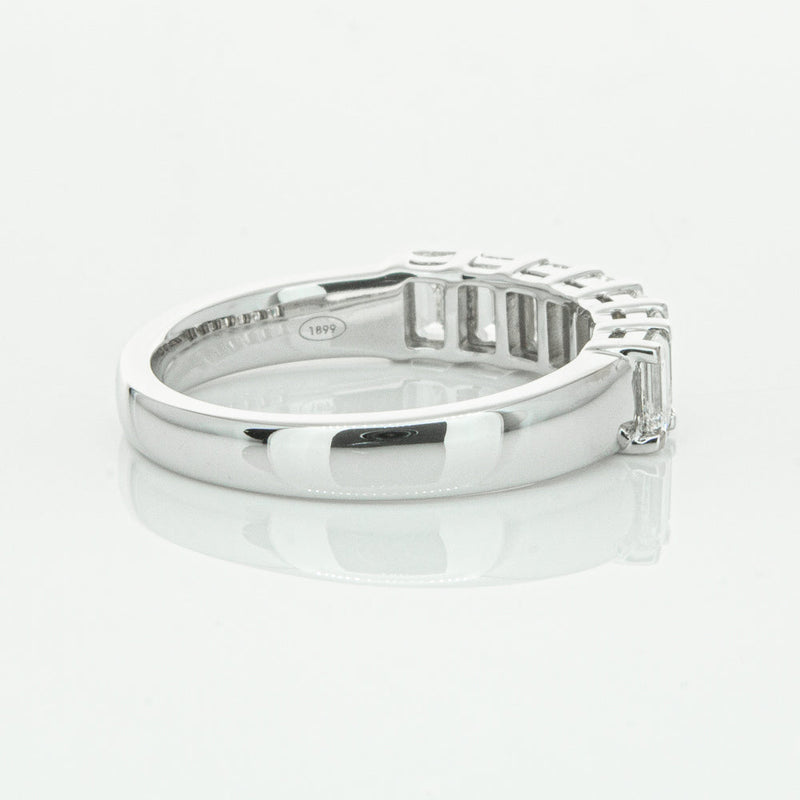 18ct White Gold 1.36ct Emerald Cut Diamond Asra Ring-Ring-Walker & Hall