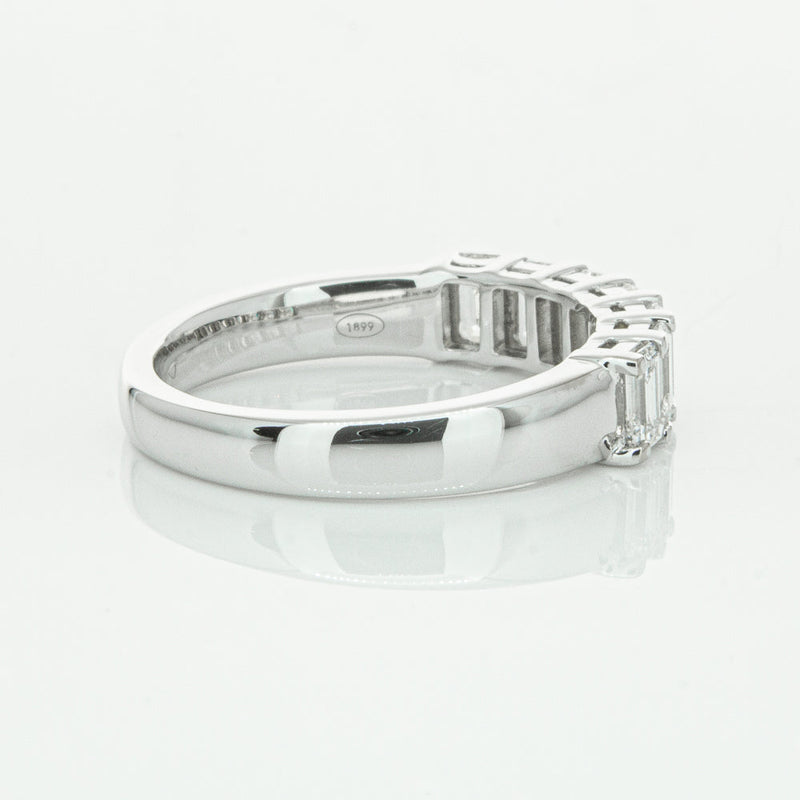 18ct White Gold 1.36ct Emerald Cut Diamond Asra Ring-Ring-Walker & Hall