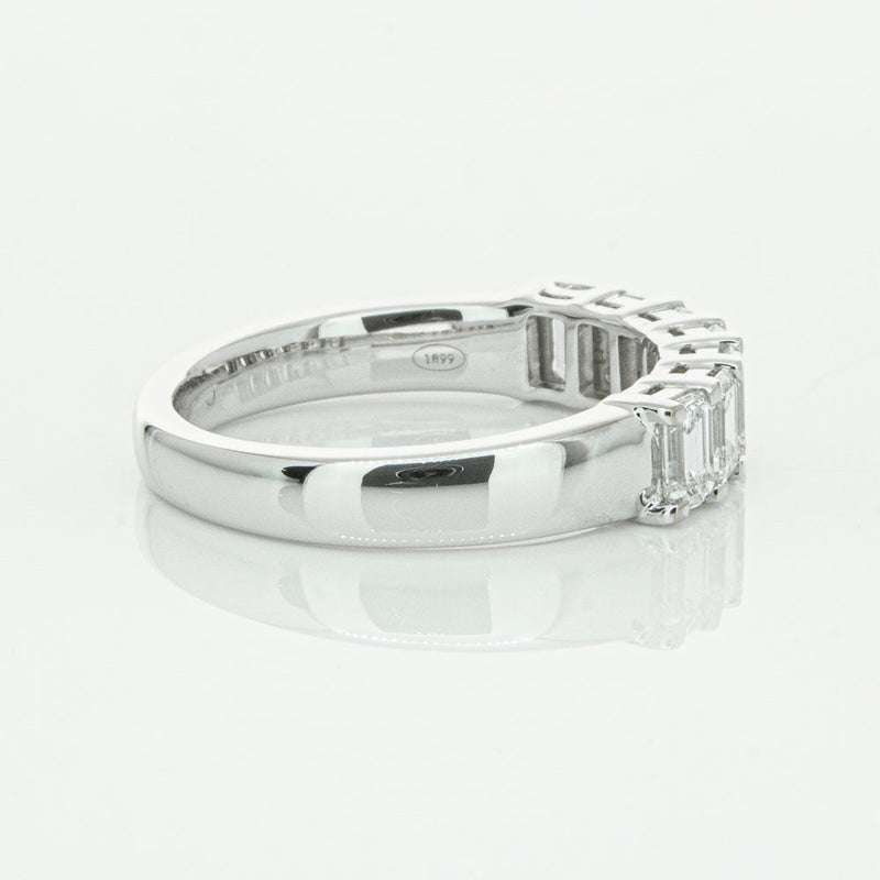 18ct White Gold 1.36ct Emerald Cut Diamond Asra Ring-Ring-Walker & Hall