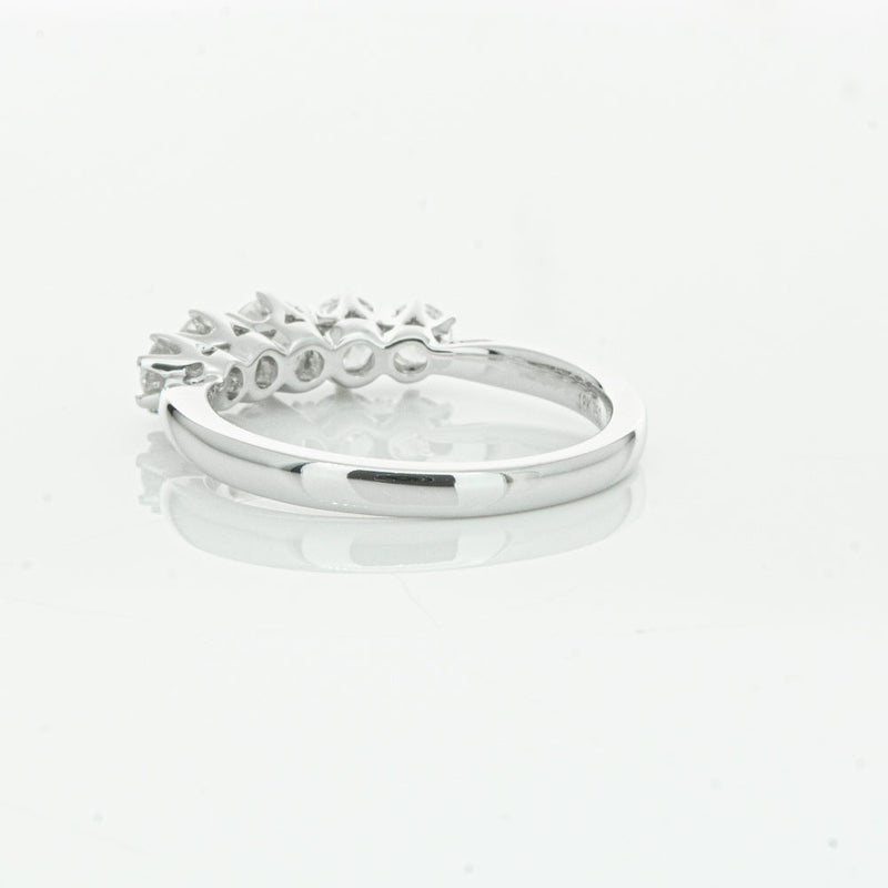 18ct White Gold .80ct Diamond Pentagon Ring-Ring-Walker & Hall
