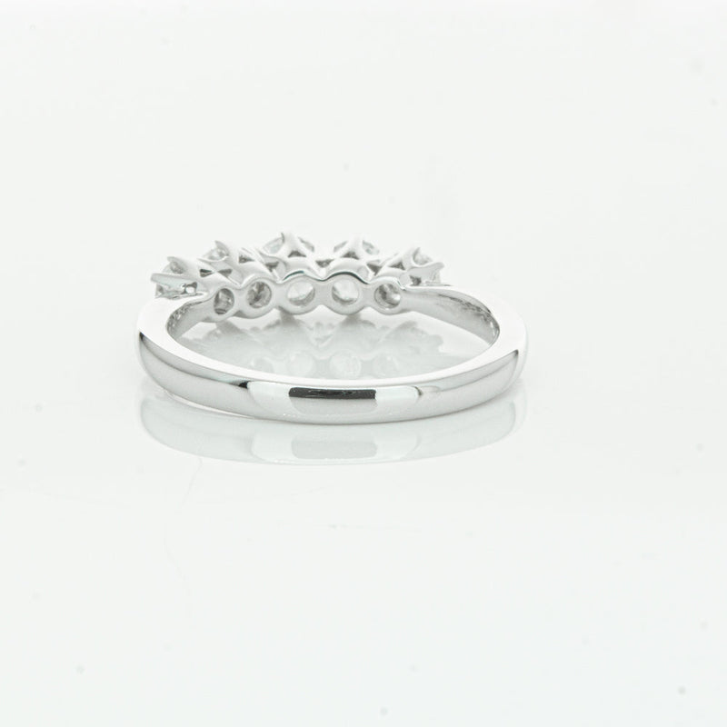 18ct White Gold .80ct Diamond Pentagon Ring-Ring-Walker & Hall