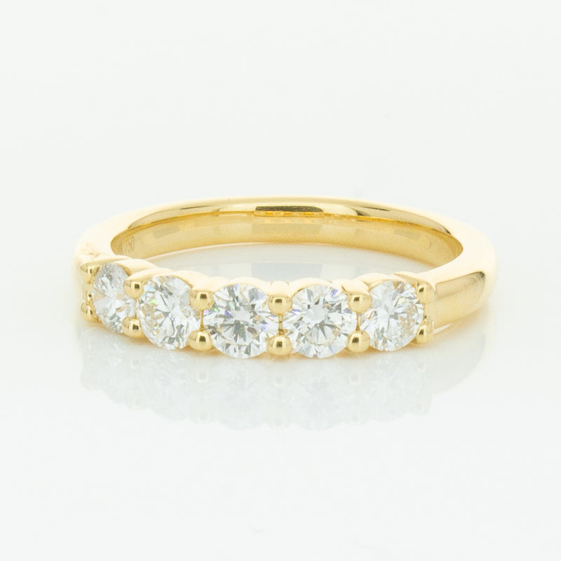 18ct Yellow Gold .80ct Diamond Panorama Ring-Ring-Walker & Hall