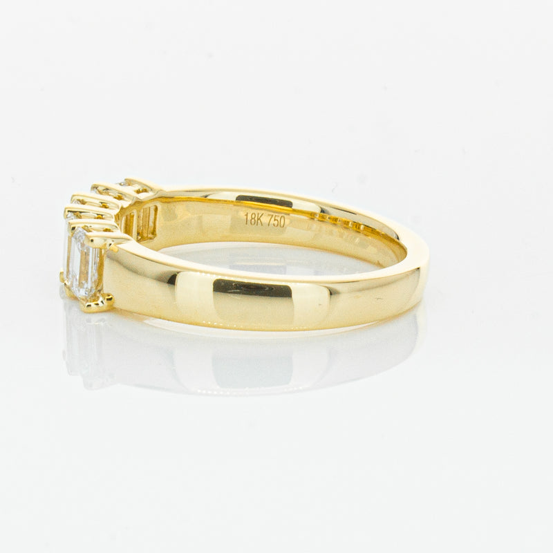 18ct Yellow Gold 1.02ct Emerald Cut Diamond Asra Ring-Ring-Walker & Hall