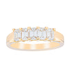 18ct Yellow Gold 1.02ct Emerald Cut Diamond Asra Ring-Ring-Walker & Hall