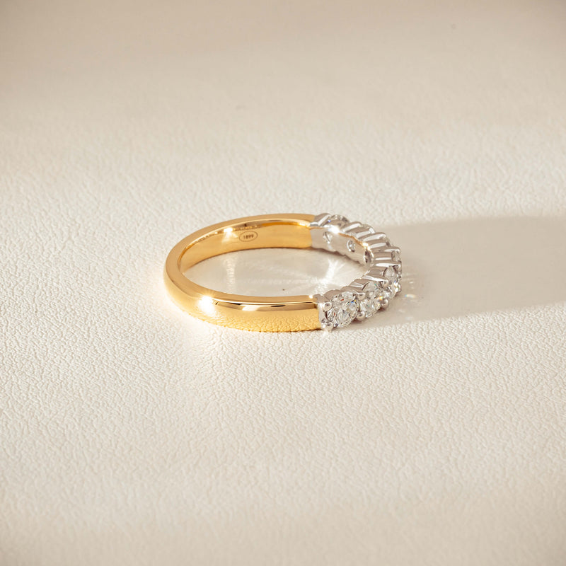 18ct Yellow & White Gold 1.00ct Diamond Panorama Ring - Ring - Walker & Hall
