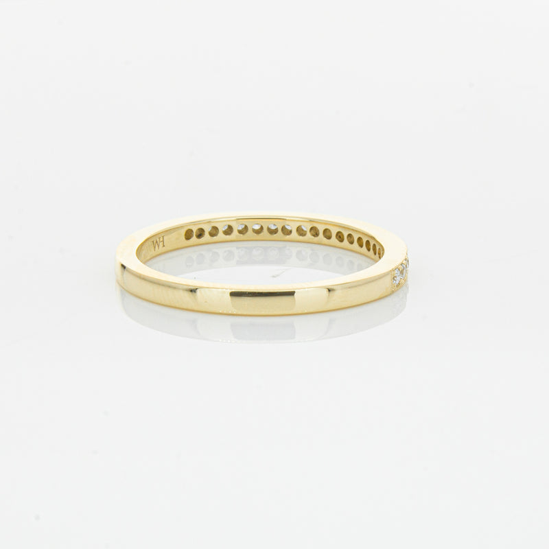 14ct Yellow Gold Diamond Phoebe band-Ring-Walker & Hall