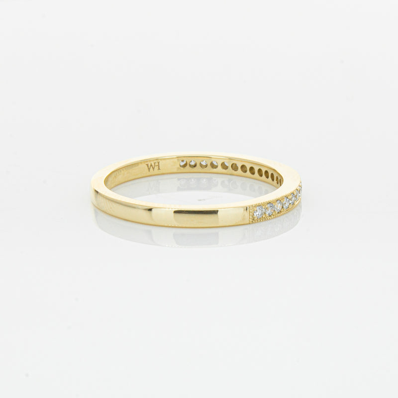 14ct Yellow Gold Diamond Phoebe band-Ring-Walker & Hall