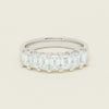 18ct White Gold 2.00ct Emerald Cut Diamond Asra Ring - Ring - Walker & Hall