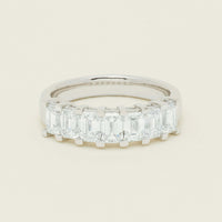 18ct White Gold 2.00ct Emerald Cut Diamond Asra Ring - Ring - Walker & Hall
