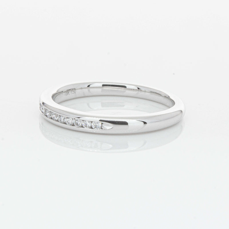18ct White Gold .09ct Diamond Eternity Ring-Ring-Walker & Hall
