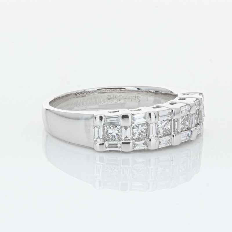 Deja Vu 18ct White Gold 1.12ct Diamond Band-Ring-Walker & Hall