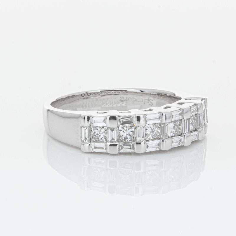 Deja Vu 18ct White Gold 1.12ct Diamond Band-Ring-Walker & Hall