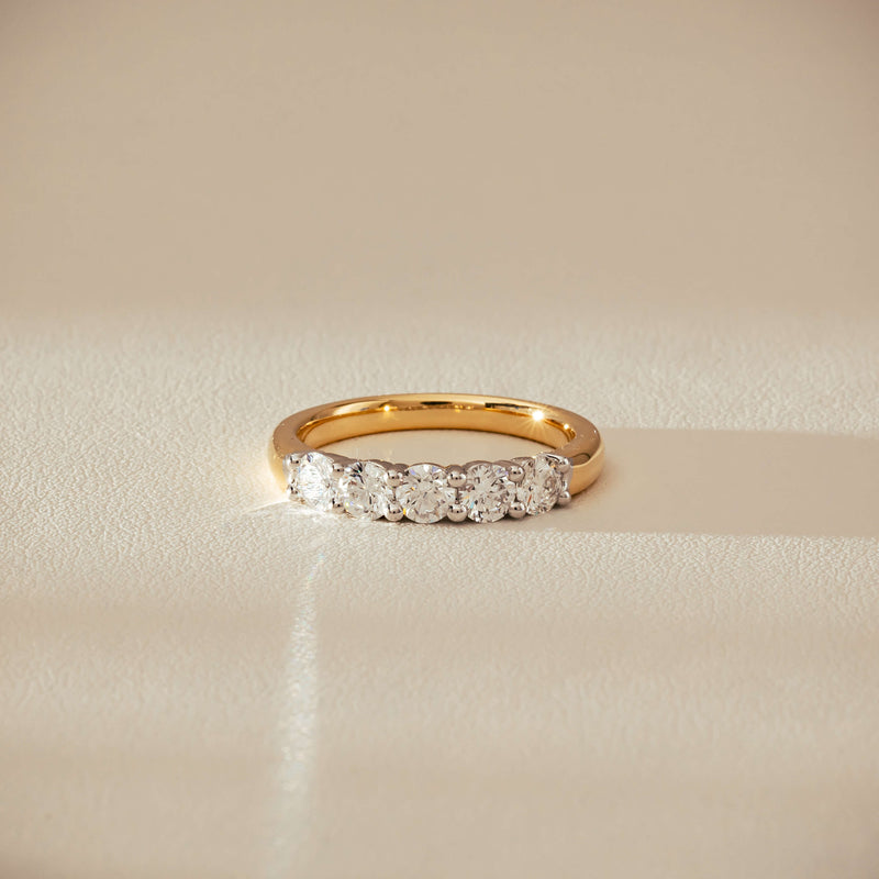 18ct Yellow Gold .97ct Diamond Panorama Ring-Ring-Walker & Hall