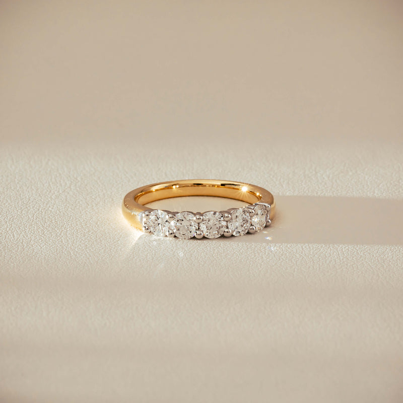18ct Yellow Gold .97ct Diamond Panorama Ring-Ring-Walker & Hall