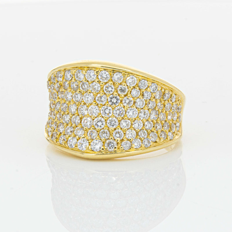 Deja Vu 18ct Yellow Gold 1.44ct Diamond Pave-Set Ring - Ring - Walker & Hall