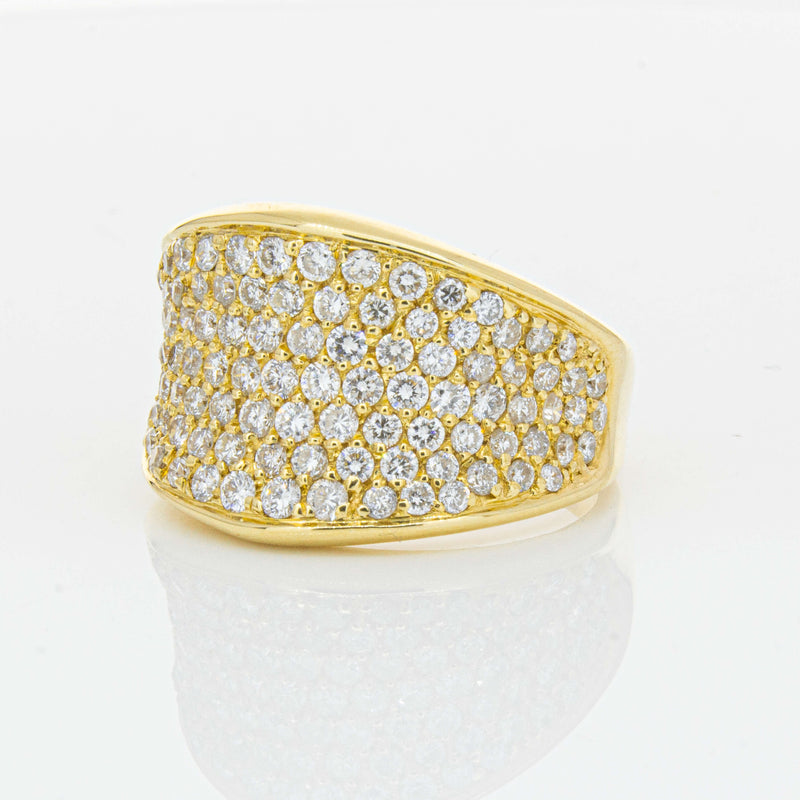Deja Vu 18ct Yellow Gold 1.44ct Diamond Pave-Set Ring - Ring - Walker & Hall