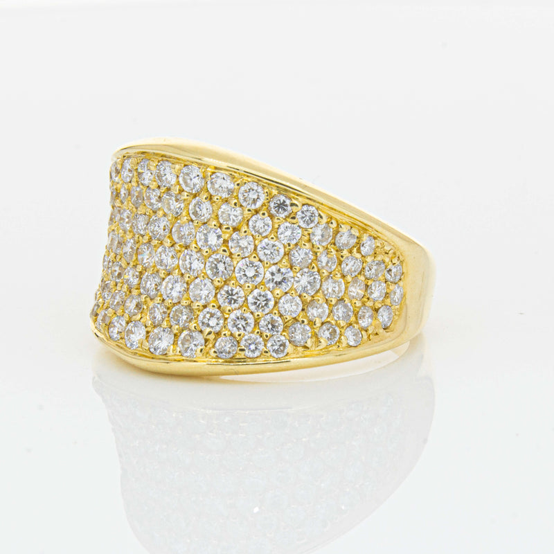 Deja Vu 18ct Yellow Gold 1.44ct Diamond Pave-Set Ring - Ring - Walker & Hall