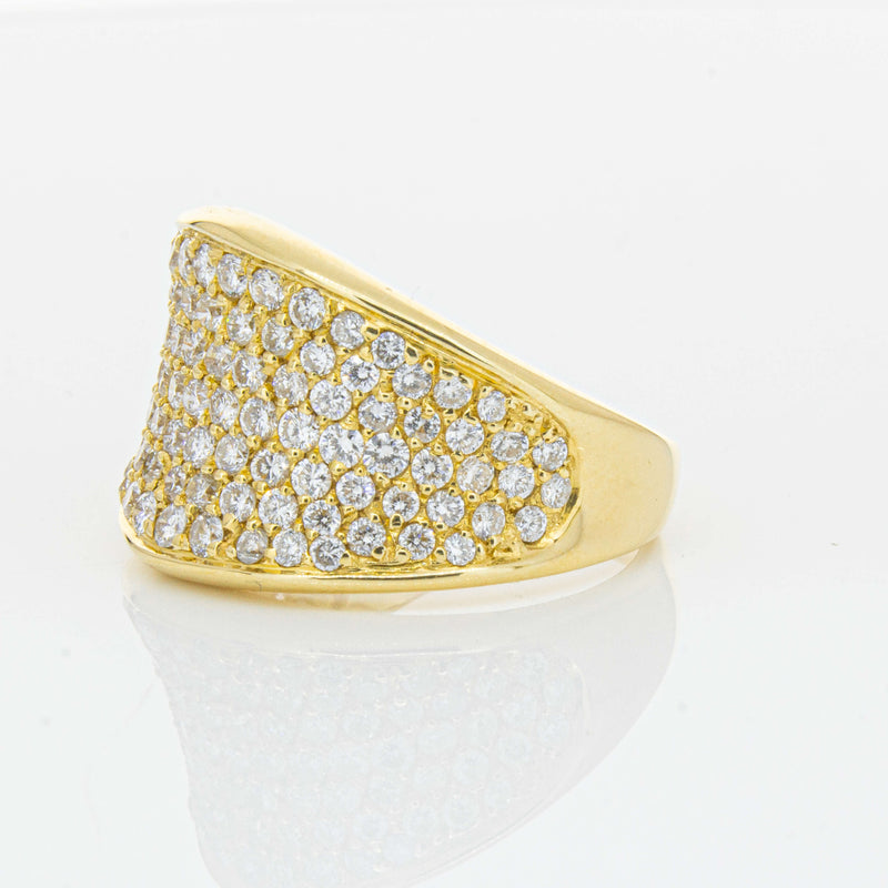 Deja Vu 18ct Yellow Gold 1.44ct Diamond Pave-Set Ring - Ring - Walker & Hall