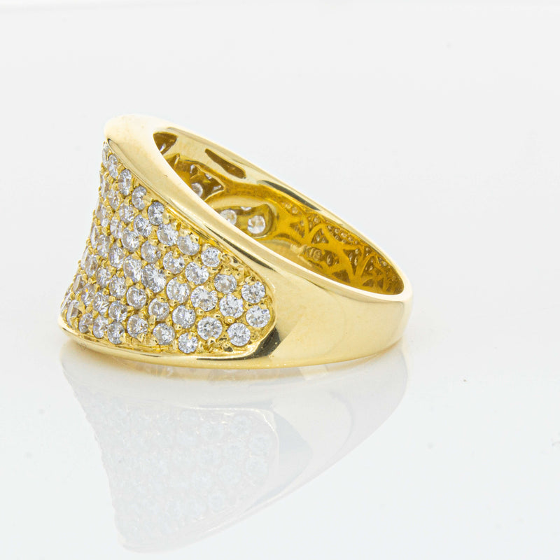 Deja Vu 18ct Yellow Gold 1.44ct Diamond Pave-Set Ring - Ring - Walker & Hall