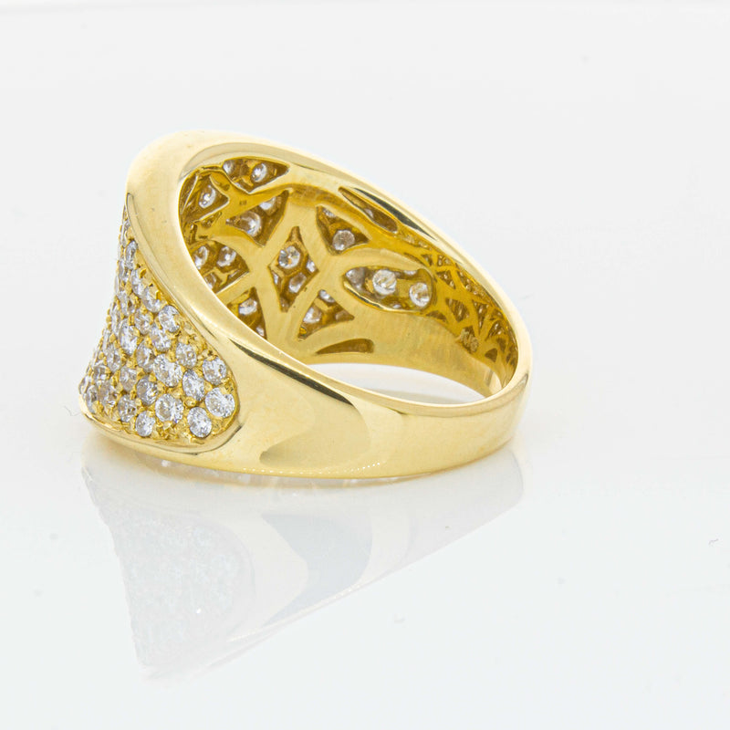 Deja Vu 18ct Yellow Gold 1.44ct Diamond Pave-Set Ring - Ring - Walker & Hall